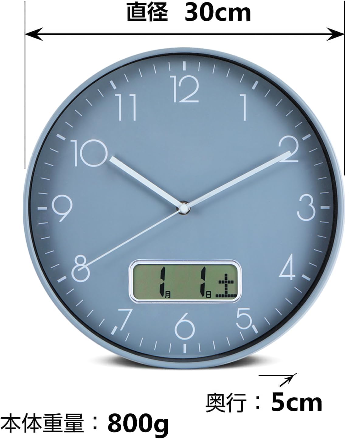 Amazon.co.jp: Nbdeal 掛け時計 電波時計 静音 連続秒針 おしゃれ 日付